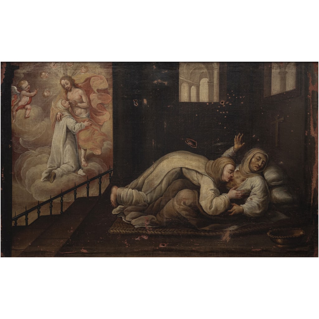 ESCENAS DE LA VIDA DE SANTA CATALINA DE SIENAMÉXICO, SIGLO XVIIIÓleo sobre telaA partir del modelo: ESCENAS DE LA VIDA DE SANTA CATALINA DE SIENAMÉXICO, SIGLO XVIIIÓleo sobre telaA partir del modelo "Escenas de la vida de Santa Catalina de Siena" del inventor Francesco Vanni y el grabador Pieter d
