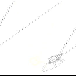 GARGANTILLA Y PENDIENTE CON DIAMANTES EN ORO BLANCO DE 18K Gargantilla con broche de reasa. Largo: