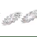 PAR DE BROQUELES CON DIAMANTES EN PLATINO 900 Poste y contra. Peso: 1.1 g. Diámetro: 0.4 cm