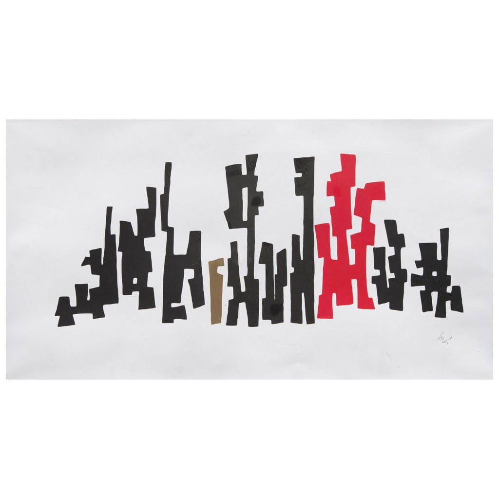 MATHIAS GOERITZ(Danzig, Polonia, 1915 - Ciudad de México, 1990) Sin título FirmadaSerigrafía E: MATHIAS GOERITZ(Danzig, Polonia, 1915 - Ciudad de México, 1990)Sin títuloFirmadaSerigrafía E / EPresenta mínimos detalles de conservación en el papel.30 x 58 cm medidas totales