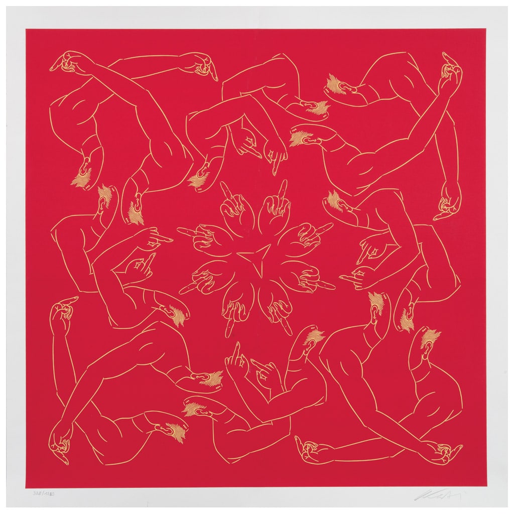 AI WEIWEI(China, 1957 - ) Middle Finger in Red FirmadaSerigrafía 328 / 1285Impresa por: AI WEIWEI(China, 1957 - )Middle Finger in RedFirmadaSerigrafía 328 / 1285Impresa por Make-Ready, Londres.Publicada por Avant Arte, Londres.Publicada en: sitio oficial de Avant Arte www.avantarte.comP