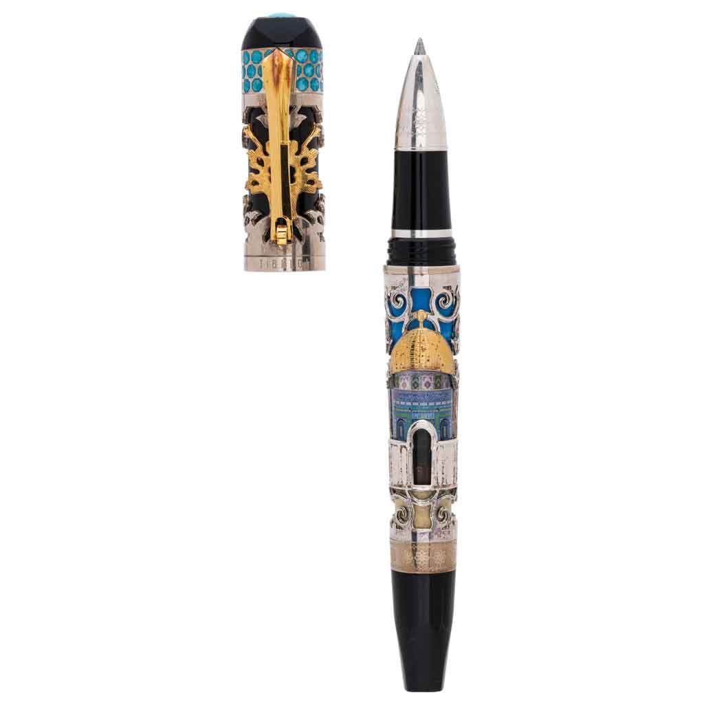 BOL?GRAFO MONTEGRAPPA TIBALDI AL-AQSA EN PLATA 925 Y ESMALTE Cuerpo y capuchón en plata 925 y (1 of 5)