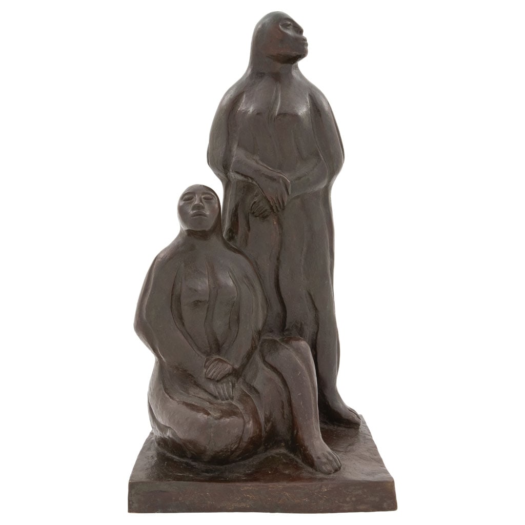 JUAN CRUZ REYES(Ciudad de México, 1910 - Ciudad de México, 1991) Los cactus mujeres Firmada y: JUAN CRUZ REYES(Ciudad de México, 1910 - Ciudad de México, 1991)Los cactus mujeresFirmada y fechada 88Escultura en bronce P / ACon certificado de autenticidad de Fernando Cruz Arredondo, hijo del ar