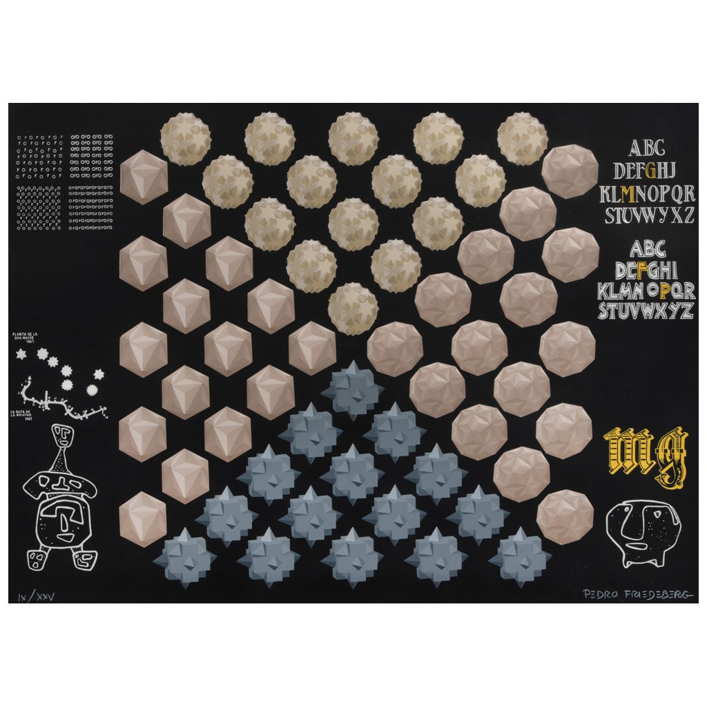 PEDRO FRIEDEBERG(Florencia, Italia, 1936 - ) Homenaje a Mathias Goeritz I FirmadaSerigrafía IX /: PEDRO FRIEDEBERG(Florencia, Italia, 1936 - )Homenaje a Mathias Goeritz IFirmadaSerigrafía IX / XXVPublicada en: ?LVAREZ, María y SORDO, Alejandro. Original Múltiple. Obra Estampa de Pedro Friedeber