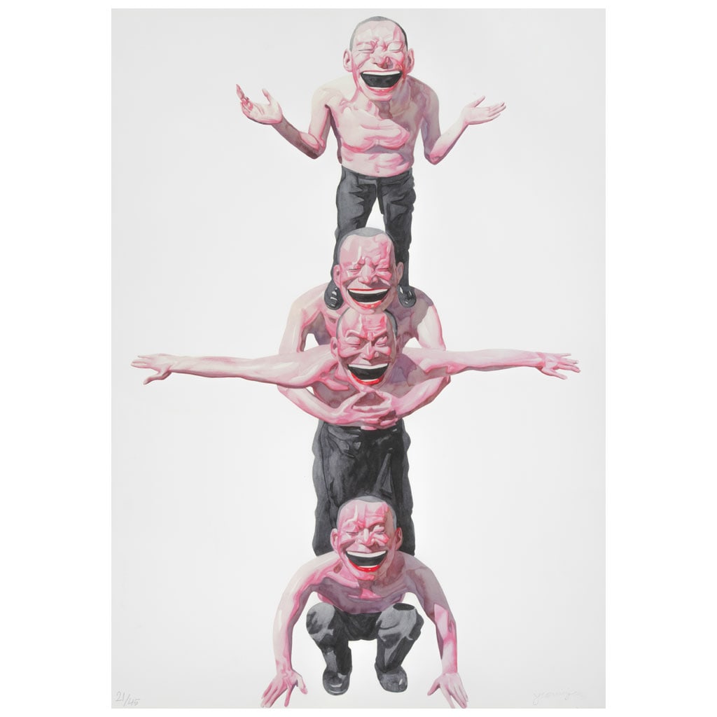 YUE MINJUN(China, 1962 - ) Sin título (Smile-ism No. 2): One Smile Elevates Us All, 2006 Firmada: YUE MINJUN(China, 1962 - )Sin título (Smile-ism No. 2): One Smile Elevates Us All, 2006Firmada a lápizLitografía offset 21 / 45Publicada por Art Issue Editions.Un ejemplar de esta gráfica con dife