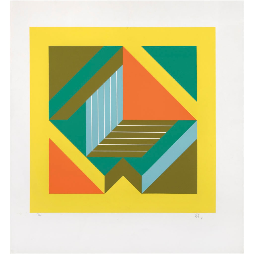 KAZUYA SAKAI. Sin título. Firmada y fechada 71. Serigrafía 13 / 20. 45 x 45 cm imagen / 61.75 x 57 (1 of 1)