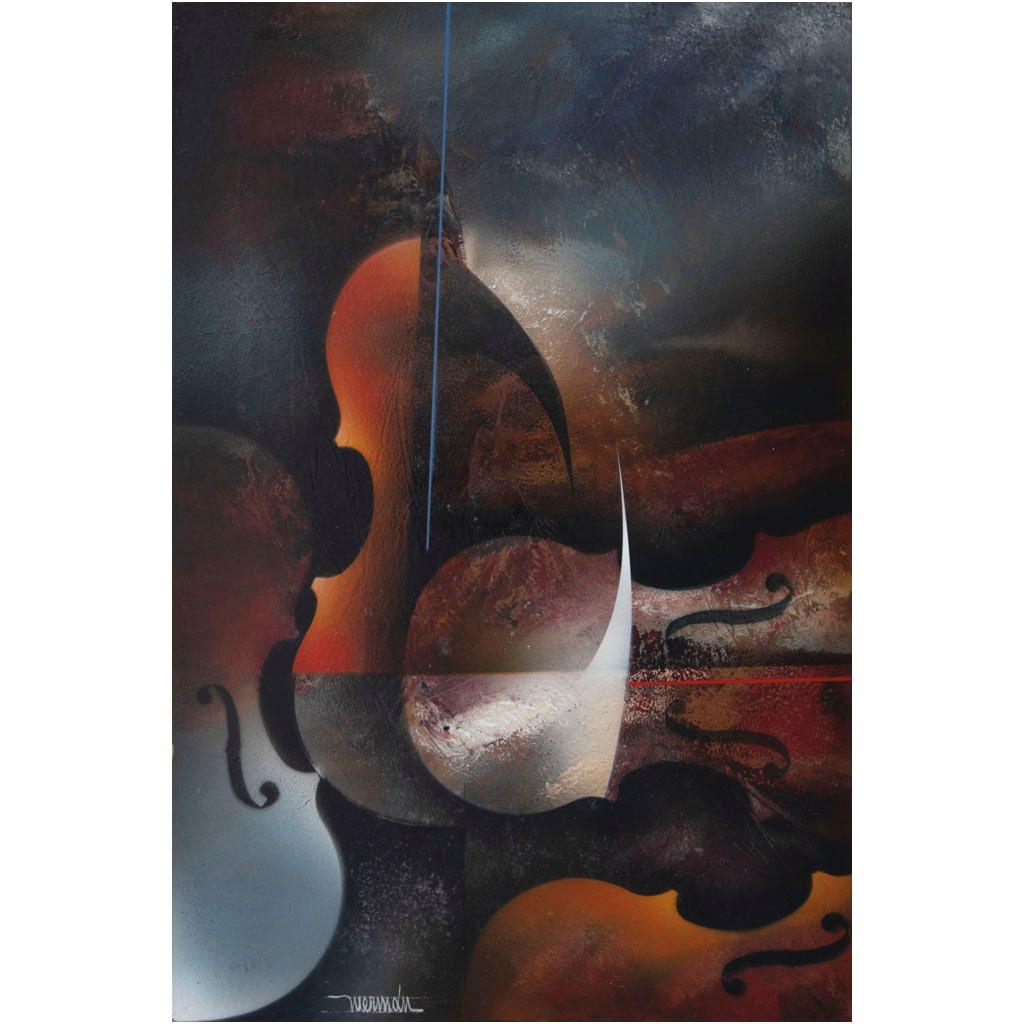 LEONARDO NIERMAN. Concierto. Firmado. Acrílico sobre masonite. 60 x 40 cm. Con documento. (1 of 1)