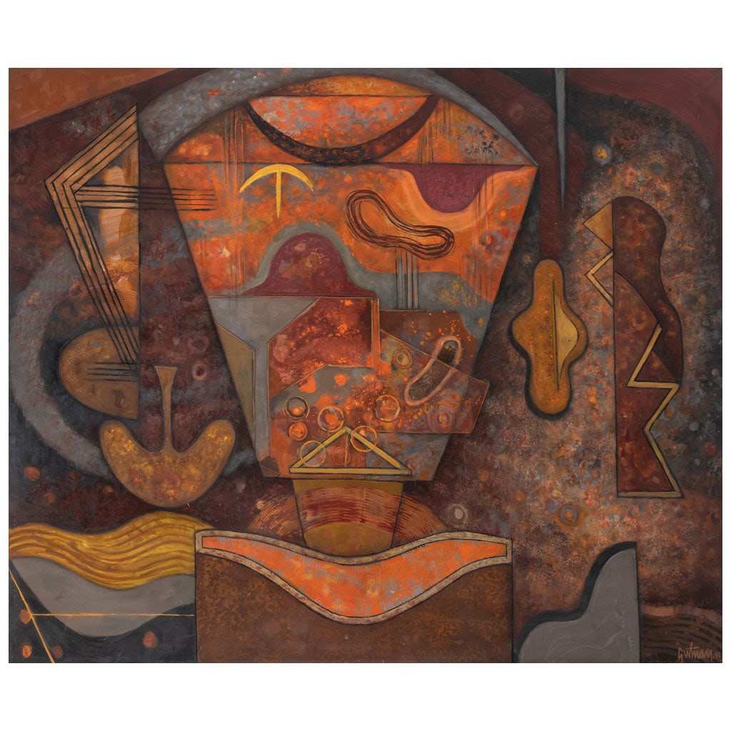 ÓSCAR GUTMAN. Un día de suerte / Lucky Day. Firmado y fechado 98. Óleo sobre tela. 100 x 120 cm (1 of 1)