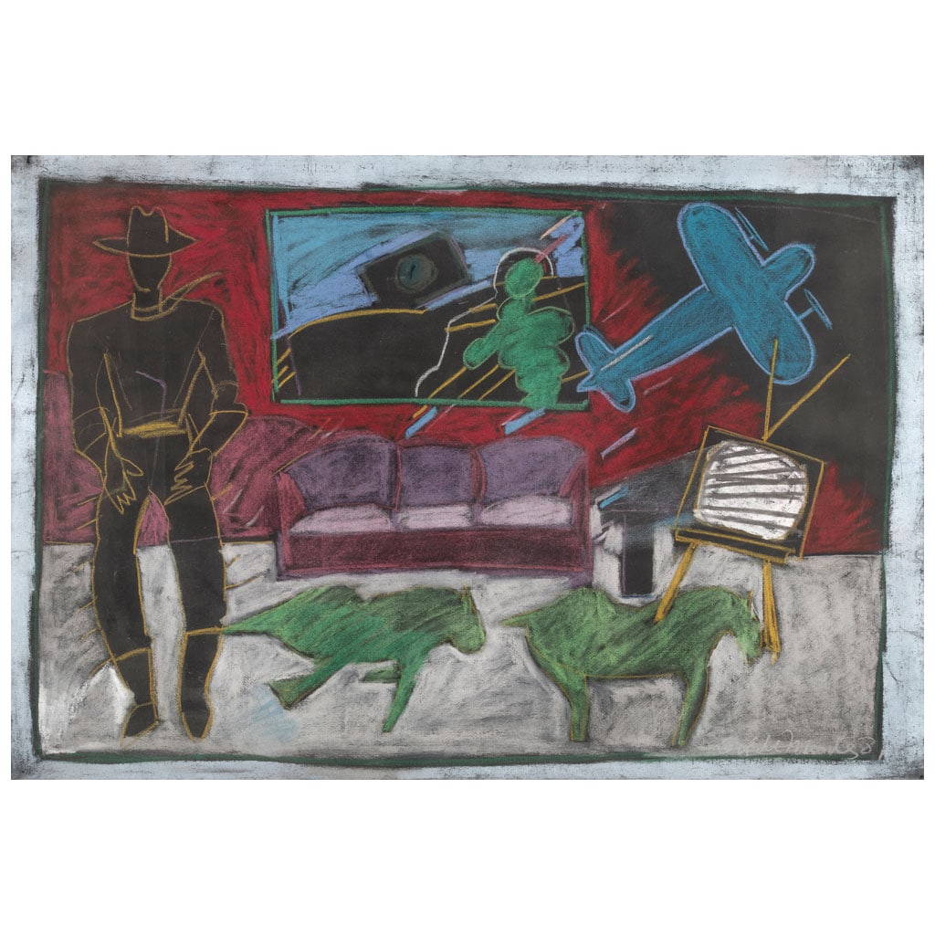 ROBERTO GIL DE MONTES. Sin título. Firmado y fechado 81. Pastel sobre papel. 66 x 95.5 cm (1 of 1)