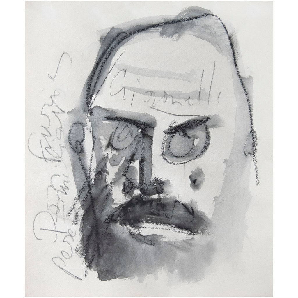 ALBERTO GIRONELLA. Sin título. Firmada. Tinta y carboncillo sobre papel. 29.5 x 24.5 cm (1 of 1)