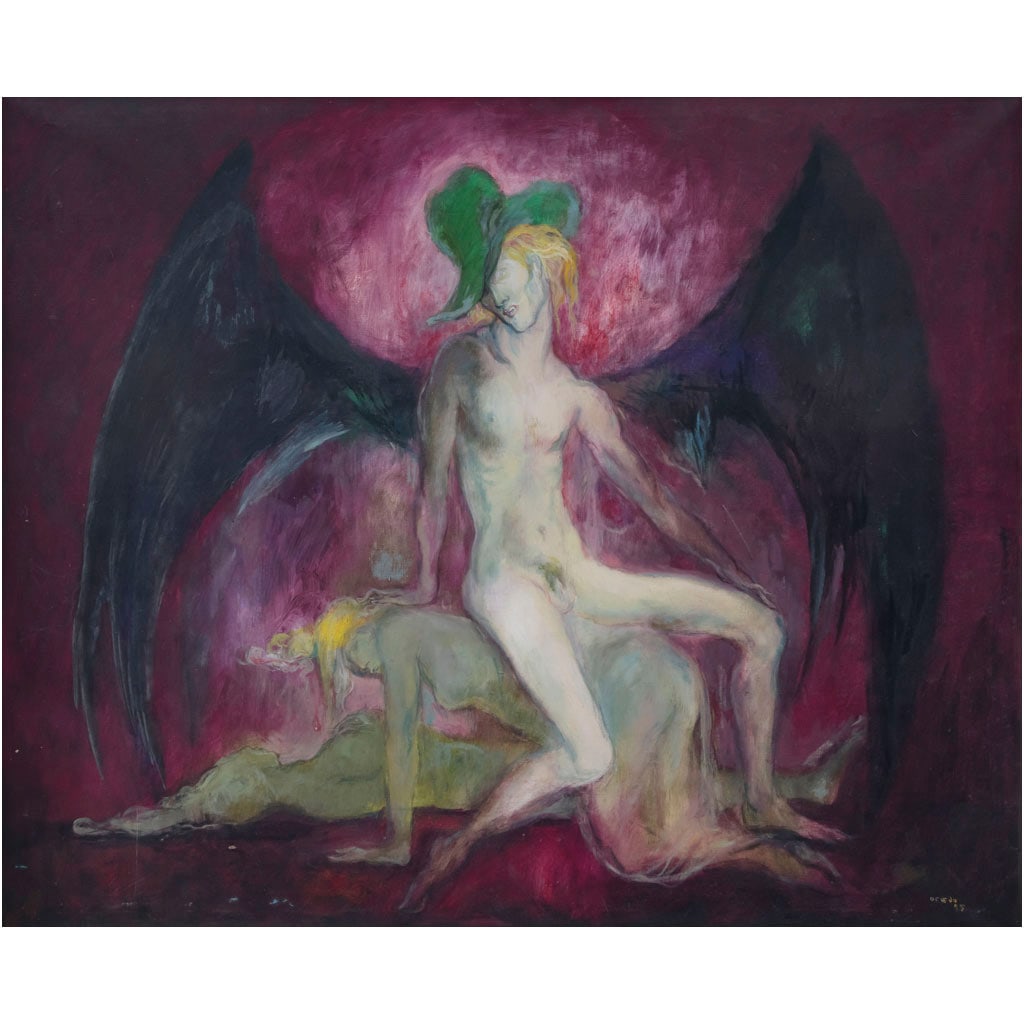 JOSÉ GARC?A OCEJO. Drácula. Firmado y fechado 75. Óleo sobre tela. 100 x 120 cm (1 of 1)