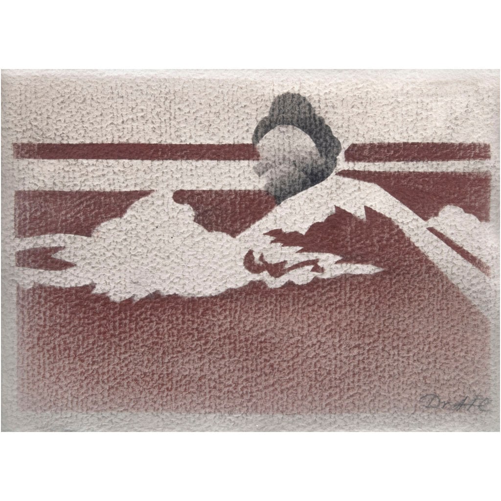 DR. ATL. Sin título. Firmado. Esténcil sobre papel. 20 x 27 cm. Lote de artista protegido.: GERARDO MURILLO "DR. ATL"(Guadalajara, Jalisco, 1875 - Ciudad de México, 1964)Sin títuloFirmadoEsténcil sobre papelAgradecemos al Sr. Andrés Blaisten por la verificación de autenticidad de esta o