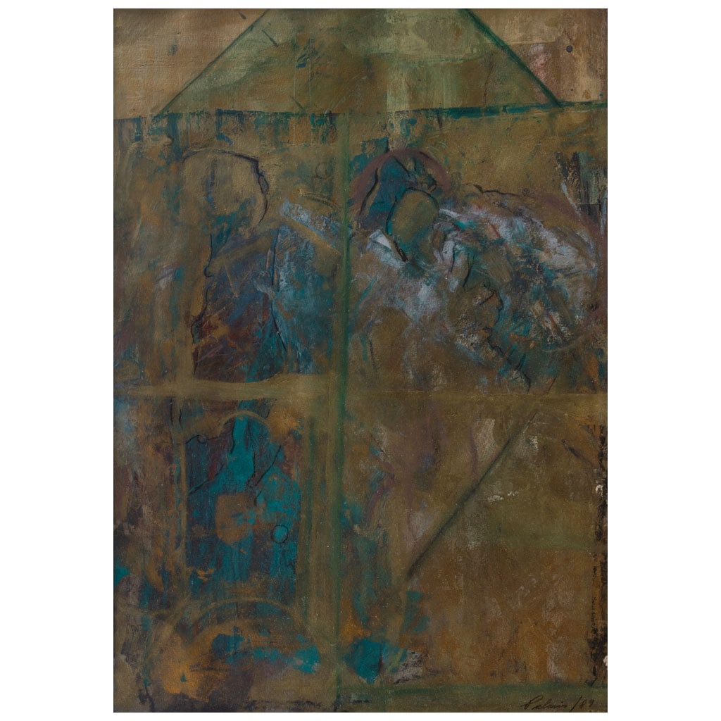 IRMA PALACIOS. Iconostasio. Firmado y fechado 89 al frente. Firmado y fechado 1989 al reverso. (1 of 1)