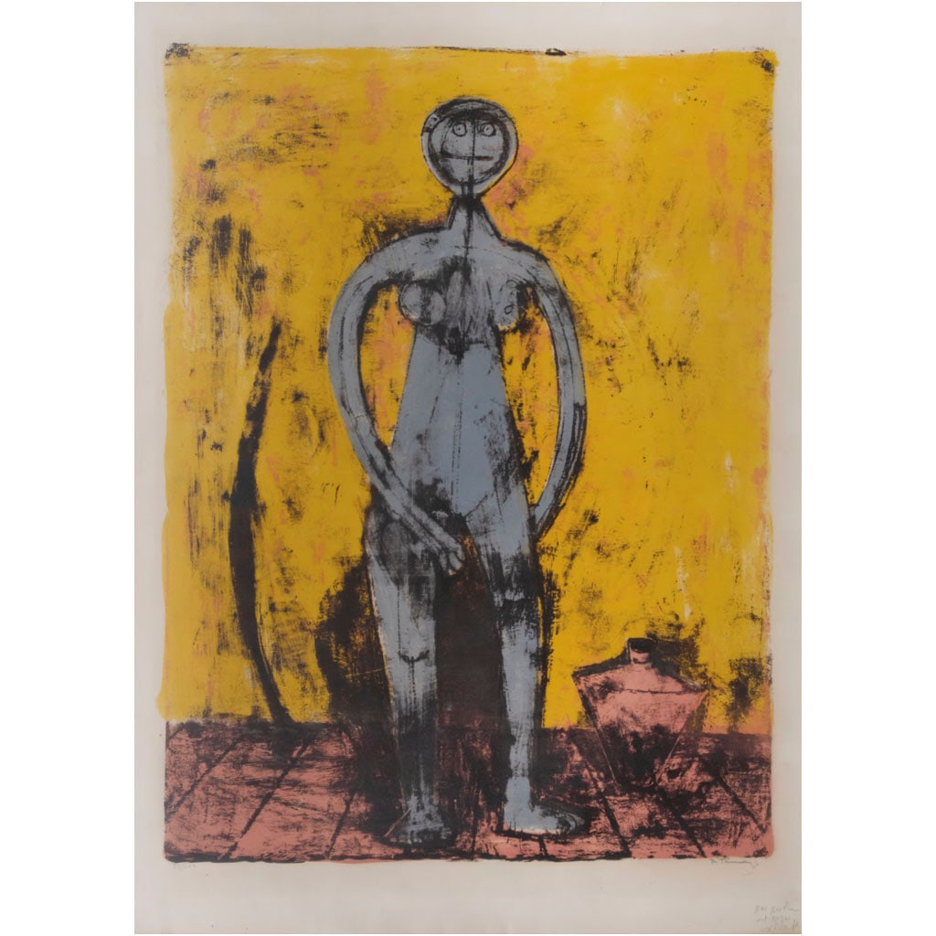 RUFINO TAMAYO. Desnudo en gris, 1959. Firmada. Litografía 34 / 100. 65 x 48.5 cm imagen / 76 x 56 (1 of 1)
