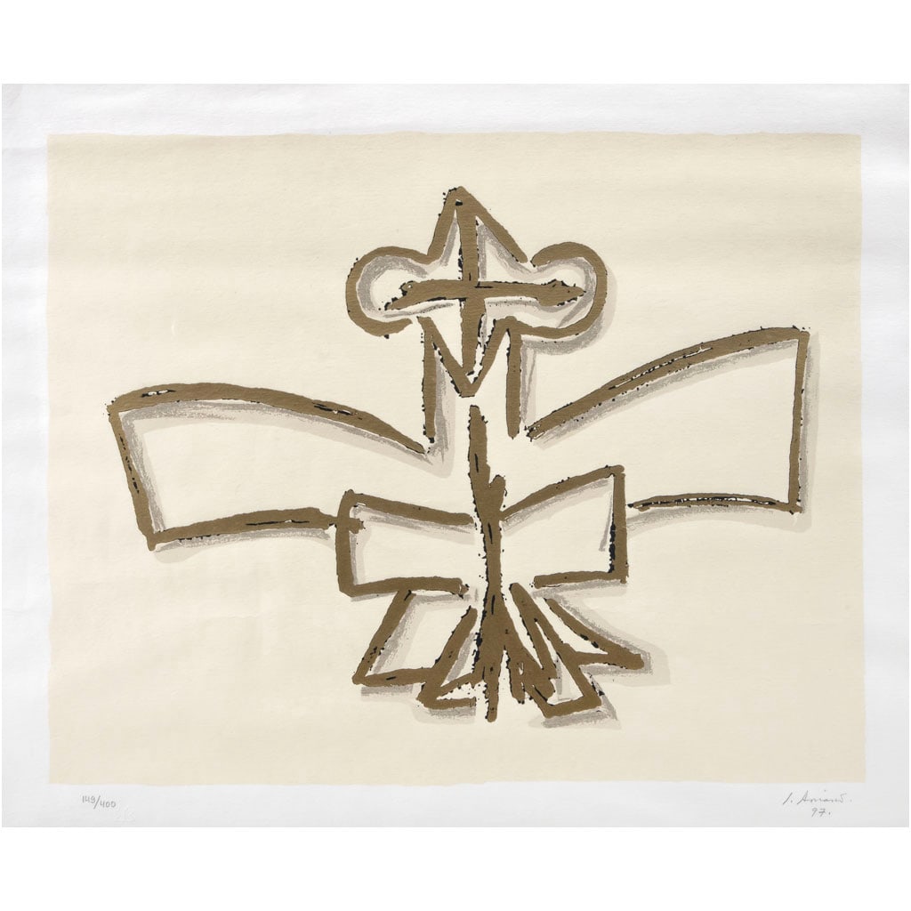 JUAN SORIANO. Lechuza nictímene. Firmada y fechada 97. Serigrafía 149 / 400. 47 x 59.5 cm imagen / (1 of 1)