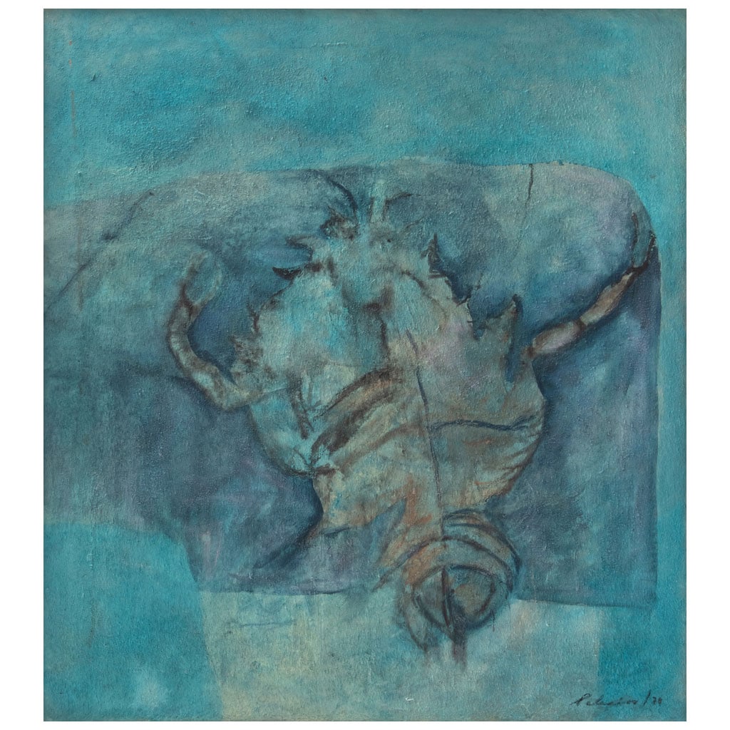 IRMA PALACIOS. Sin título. Firmado y fechado 78. Óleo y arenas sobre tela. 100 x 90 cm (1 of 1)