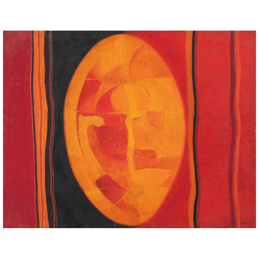 BYRON G?LVEZ. Sin título. Firmado y fechado 1969. Óleo sobre tela. 95 x 120 cm (1 of 1)