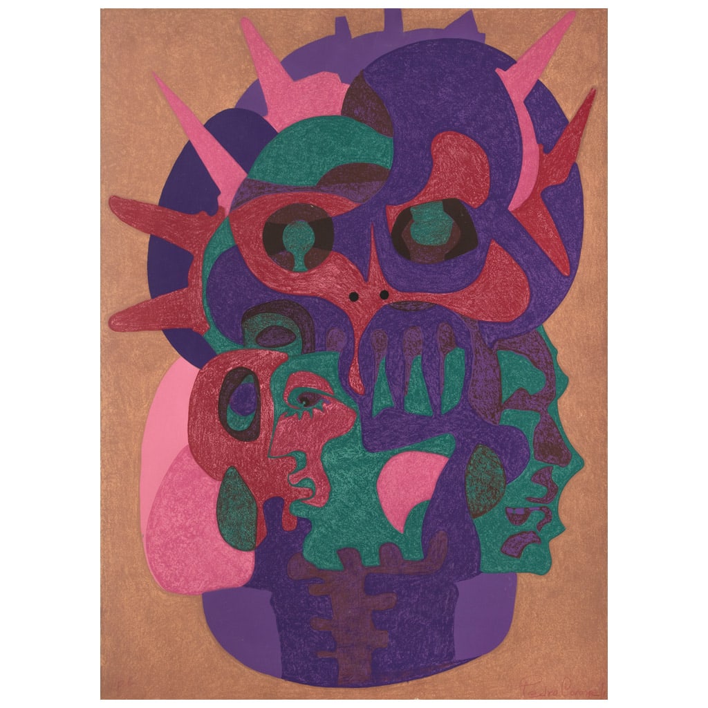 PEDRO CORONEL. Rostro hacia el pasado. Firmada. Serigrafía P. E.. 75 x 55.5 cm medidas totales: PEDRO CORONEL(Zacatecas, 1923 - Ciudad de México, 1985) Rostro hacia el pasado FirmadaSerigrafía P. E.75 x 55.5 cm medidas totales