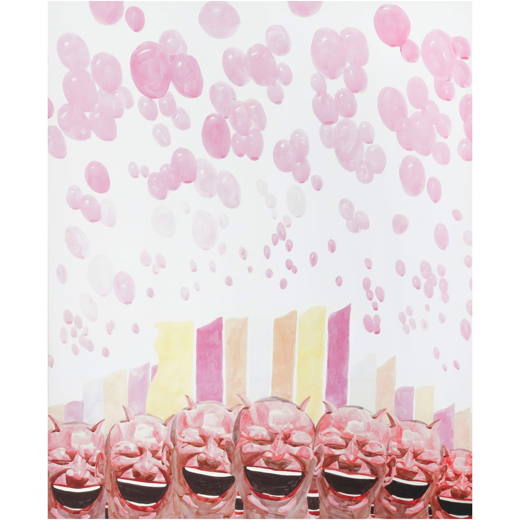 YUE MINJUN. Sin título (Smile-ism No. 18): One Smile Elevates us All, 2006. Firmada a lápiz (1 of 1)