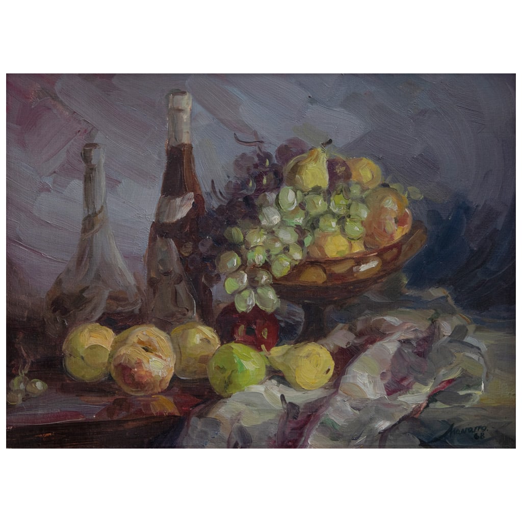 MANUEL NAVARRO. Sin título. Firmado y fechado 68. Óleo sobre tela. 29.5 x 39.5 cm (1 of 1)