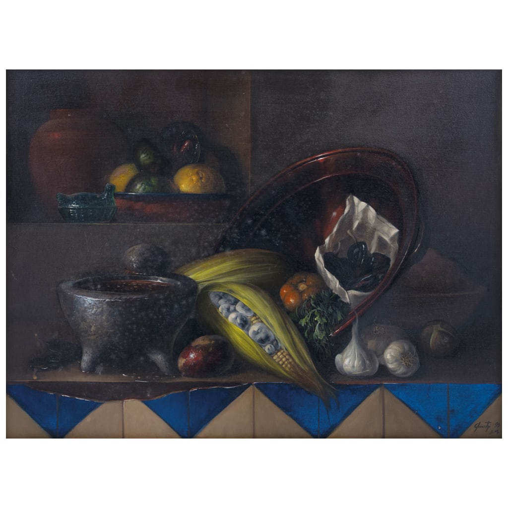 ARMANDO AHUATZI. Sin título. Firmado y fechado 90 D. M. Óleo sobre tela. 59.5 x 80 cm (1 of 1)