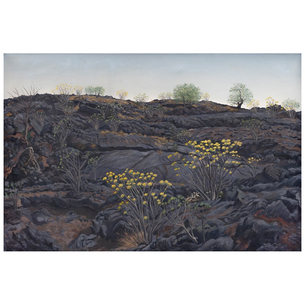 NICOL?S MORENO. Flores Amarillas. Firmado y fechado 1965. Óleo sobre lienzo. 100x150 cm. Con (1 of 1)
