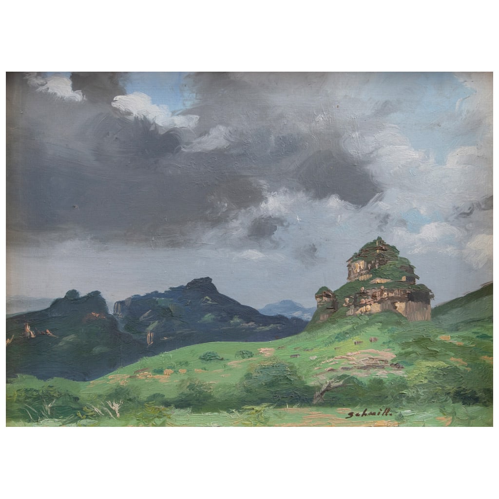 JOSÉ MANUEL SCHMILL. Sin título. Firmado. Óleo sobre masonite. 30 x 40 cm (1 of 1)
