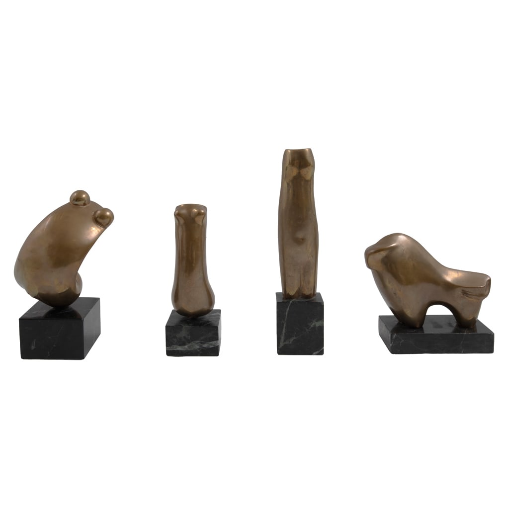 SERGIO CASTILLO. A, B, D) Sin título. C) Hermafrodita. Firmadas. Esculturas en bronce. Medidas (1 of 4)
