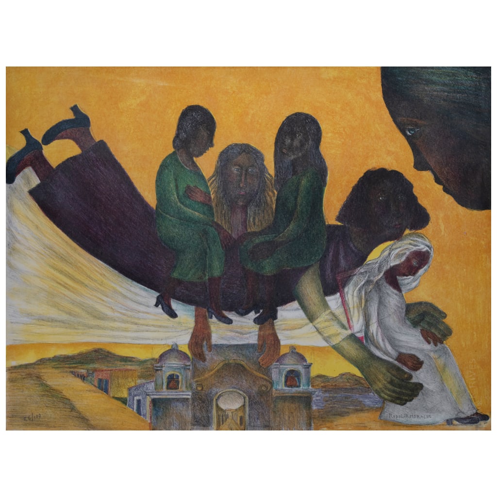 RODOLFO MORALES. Como novia de pueblo, 1994. Firmada. Litografía 86 / 100. 60 x 79.5 cm medidas: RODOLFO MORALES(Oaxaca, 1925 - Oaxaca, 2001) Como novia de pueblo, 1994 FirmadaLitografía 86 / 10060 x 79.5 cm medidas totales