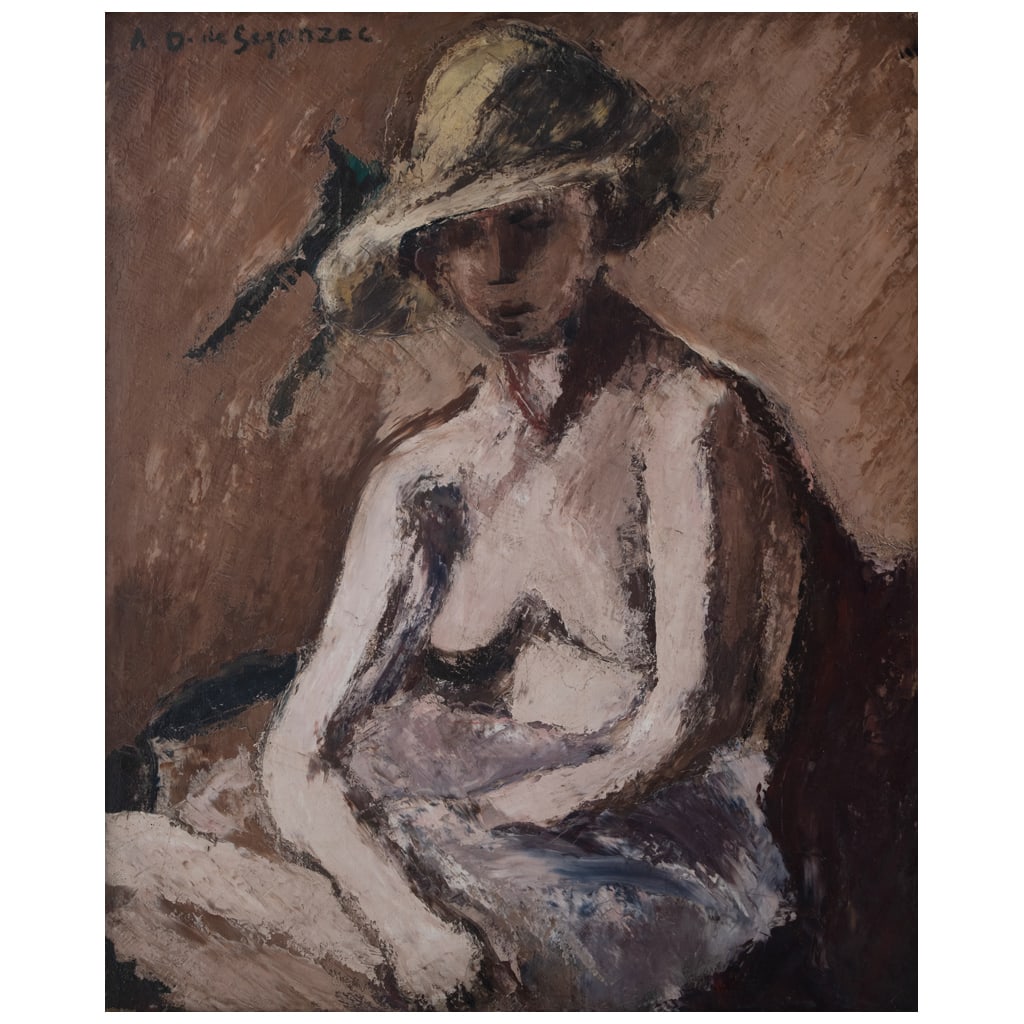 ANDRÉ DUNOYER SEGONZAC. Le chapeau de paille. Firmado. Óleo sobre tela. 64 x 53 cm: ANDRÉ DUNOYER SEGONZAC(Francia, 1884 - Francia, 1974) Le chapeau de paille FirmadoÓleo sobre telaProcedencia: adquirido en Sotheby's, lote 940, 1979.Presenta mínimos detalles de conservación.64 x 