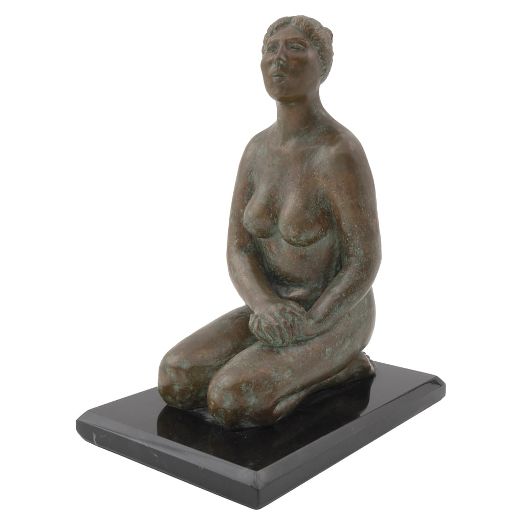 IGNACIO CASTAÑEDA JARAMILLO. Sin título. Firmada y fechada 1987. Escultura en bronce I / X en base: IGNACIO CASTAÑEDA JARAMILLO(México, 1938 - ) Sin título Firmada y fechada 1987Escultura en bronce I / X en base de mármol29.5 x 16 x 25 cm medidas totales con base