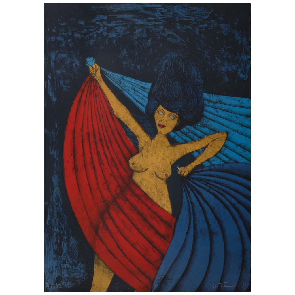 RUFINO TAMAYO. Salomé, 1983. Firmada. Litografía 71 / 250. 76 x 55 cm medidas totales: RUFINO TAMAYO(Oaxaca, 1899 - Ciudad de México, 1991) Salomé, 1983 FirmadaLitografía 71 / 250Con sello de agua de The Metropolitan Opera House y American Atelier.Editada por The Metropolitan Opera H