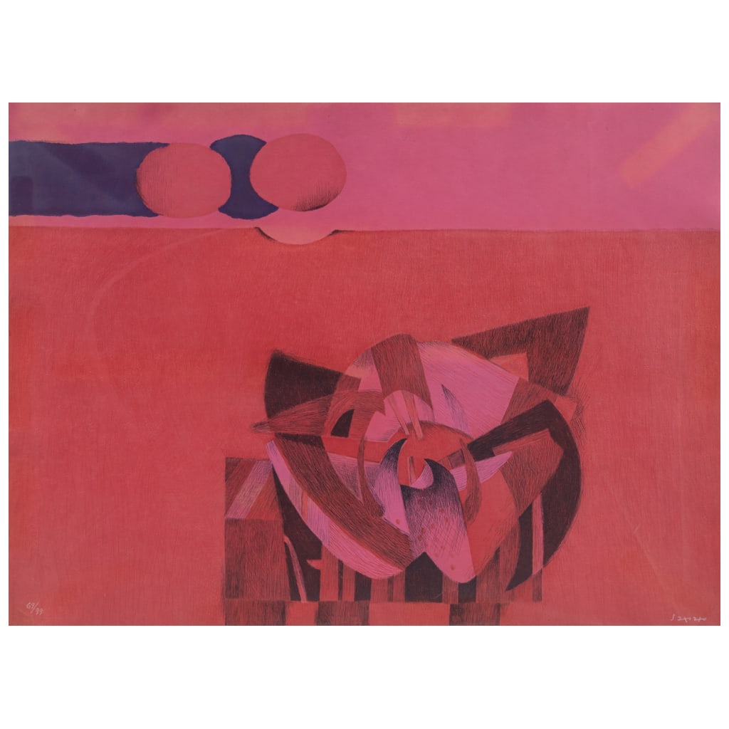 FERNANDO DE SZYSZLO. SZY-3. Firmado. Grabado al aguafuerte 69 / 99. 55.5 x 75 cm medidas totales. (1 of 1)