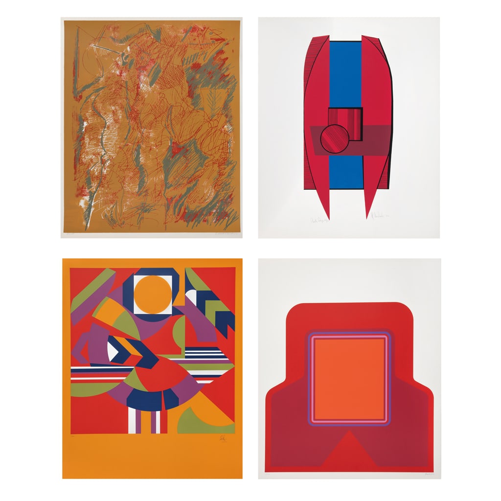ARTISTAS VARIOS. Carpeta Diez artistas mexicanos. C/u firmada y fechada 72. Serigrafías y grabado: A) GILBERTO ACEVES NAVARRO(Ciudad de México, 1931 - Ciudad de México, 2019)B) DAVID ALFARO SIQUEIROS(Ciudad de México, 1896 - Cuernavaca, Morelos, 1974)C) GUNTHER GERZSO(Ciudad de México, 1915 - C