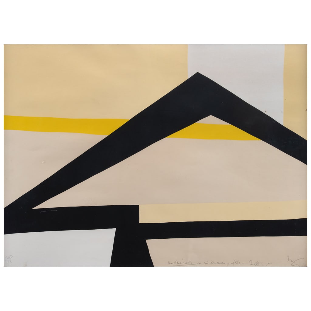 MATHIAS GOERITZ. La serpiente de El Eco, 1972. Firmada. Serigrafía AP. 68.5 x 93.5 cm medidas: MATHIAS GOERITZ(Polonia, 1915 - Ciudad de México, 1990) La serpiente de El Eco, 1972 FirmadaSerigrafía APCon dedicatoria.Publicada en: RODR?GUEZ PRAMPOLINI, Ida et al. Los ecos de Mathias Goeritz . 