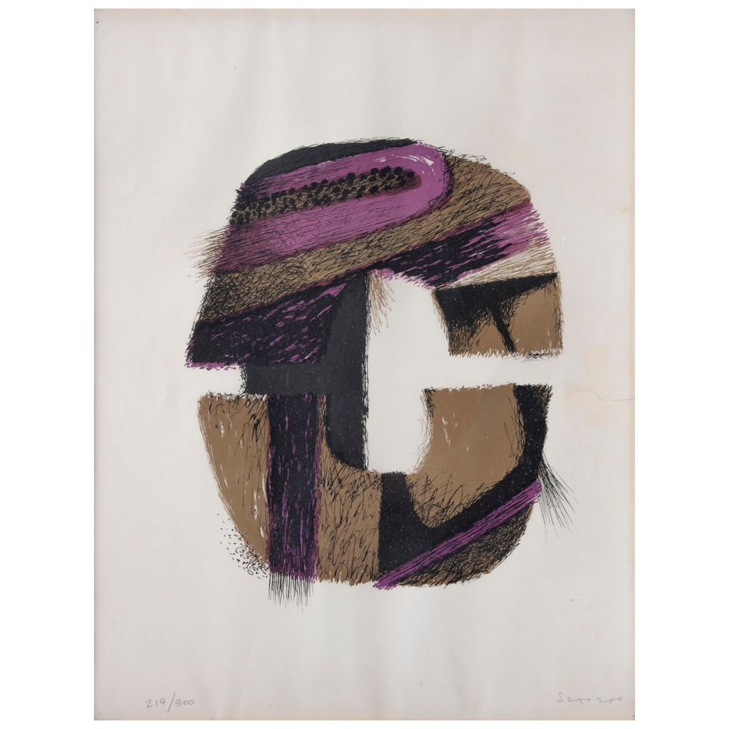 FERNANDO DE SZYSZLO. Sin título. Firmada. Litografía 219 / 300. 64 x 49 cm medidas totales (1 of 1)
