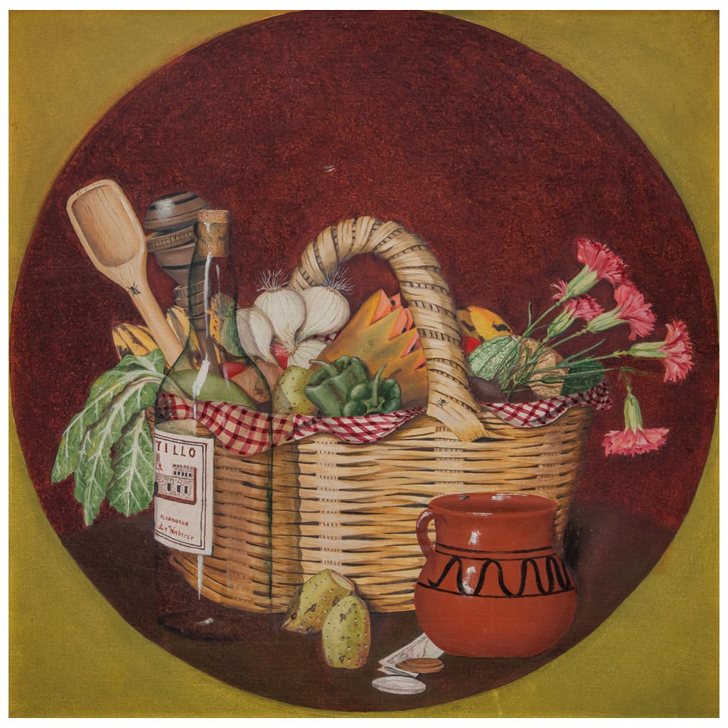 ALEJANDRO VON WABERER O'GORMAN. Sin título. Firmado. Óleo sobre masonite. 39.5 x 39.5 cm: ALEJANDRO VON WABERER O'GORMAN(México, 1941 - Querétaro, 2019) Sin título FirmadoÓleo sobre masonitePresenta mínimos detalles de conservación.39.5 x 39.5 cm