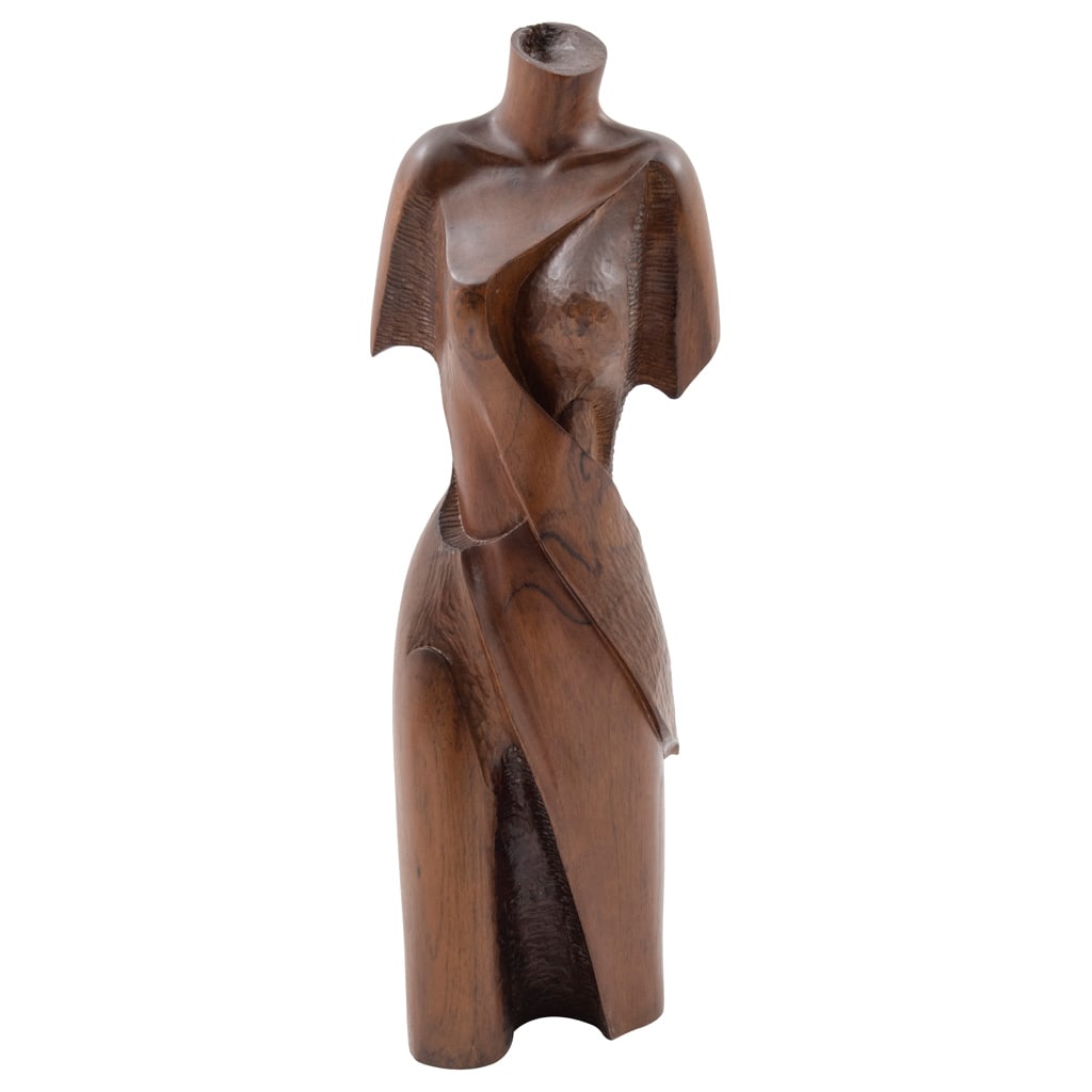 YVONNE DOMENGE. Homenaje a Kitzia. Firmada. Escultura en talla de madera de cedro, pieza única. (1 of 5)