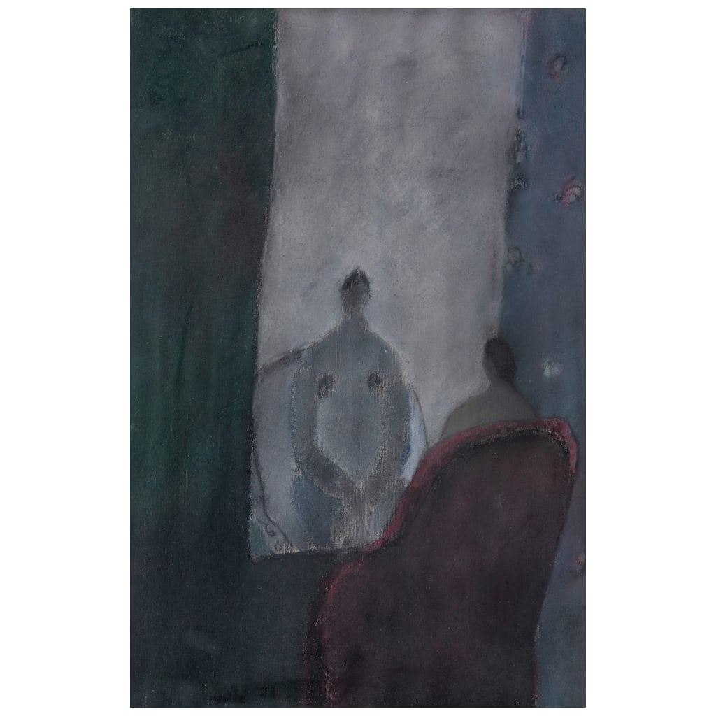 JOY LAVILLE. Sin título. Firmado y fechado 77. Pastel y carboncillo sobre papel. 42 x 27 cm (1 of 1)