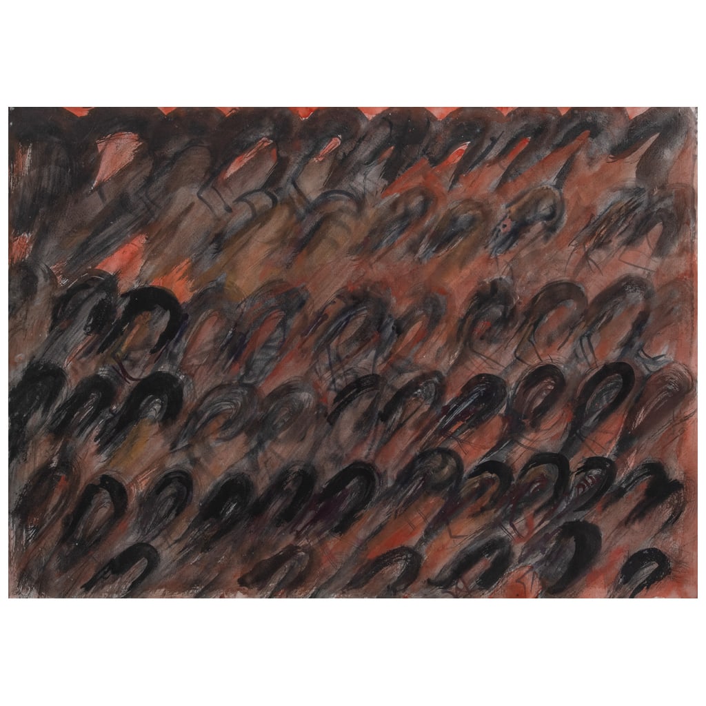 FRANCISCO TOLEDO. Camarones III. Firmado. Mixta sobre papel. 49 x 69 cm (1 of 1)