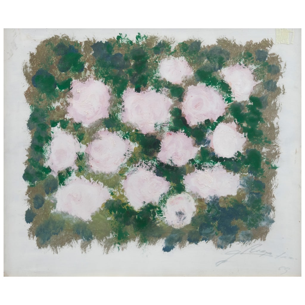 CHUCHO REYES. Sin título. Firmada y fechada 69. Mixta sobre papel. 54.5 x 66 cm. Con documento. (1 of 1)