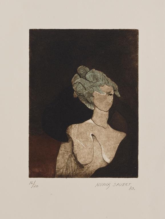 NUNIK SAURET y LUIS GRANDA Firmados y fechados 80.: NUNIK SAURET y LUIS GRANDA Firmados y fechados 80. Carpeta con 6 grabados 16 / 20