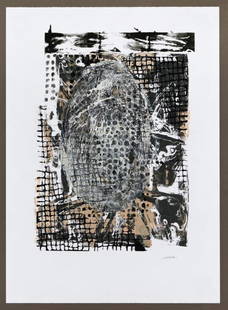 ALFONSO MENA PACHECO, Sin tí­tulo, Firmado. Monotipo: ALFONSO MENA PACHECO, Sin tí­tulo, Firmado. Monotipo sobre papel, 70 x 50 cm