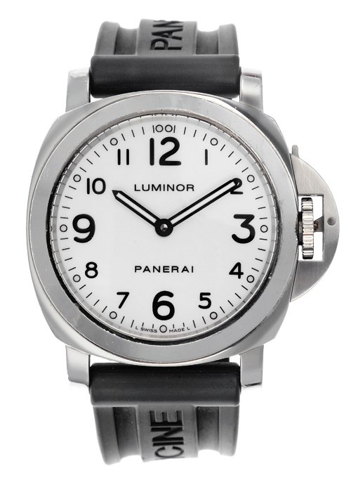 RELOJ PANERAI LUMINOR. En acero y correa de caucho: RELOJ PANERAI LUMINOR. En acero y correa de caucho negro. Movimiento: manual.