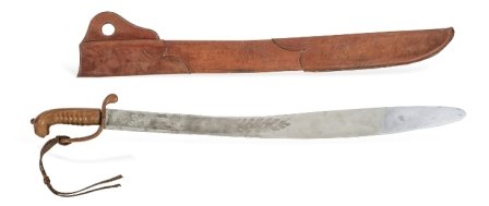 PAR DE MACHETES OAXAQUEÃ‘OS MÃ‰XICO, SIGLO XX. Hojas de: PAR DE MACHETES OAXAQUEÃ‘OS MÃ‰XICO, SIGLO XX. Hojas de acero, empuÃ±aduras de cuerno y con forro de cuero. Modelos diferentes.