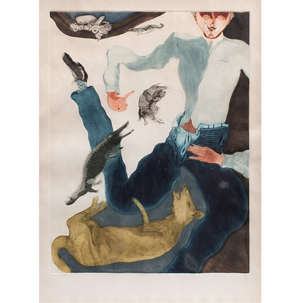 FRANCISCO TOLEDO, Hombre del pantalÃ³n azul, Firmado, (1 of 1)