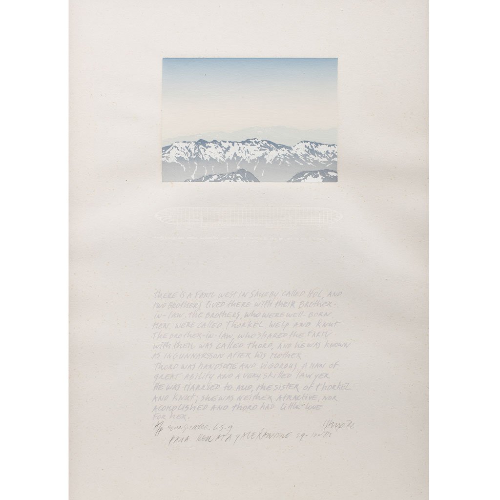 JAN HENDRIX, Sin ttulo, Firmada y fechada 82,: JAN HENDRIX, Sin ttulo, Firmada y fechada 82, Serigrafa A / P, 30.5 x 17 cm, Con dedicatoria