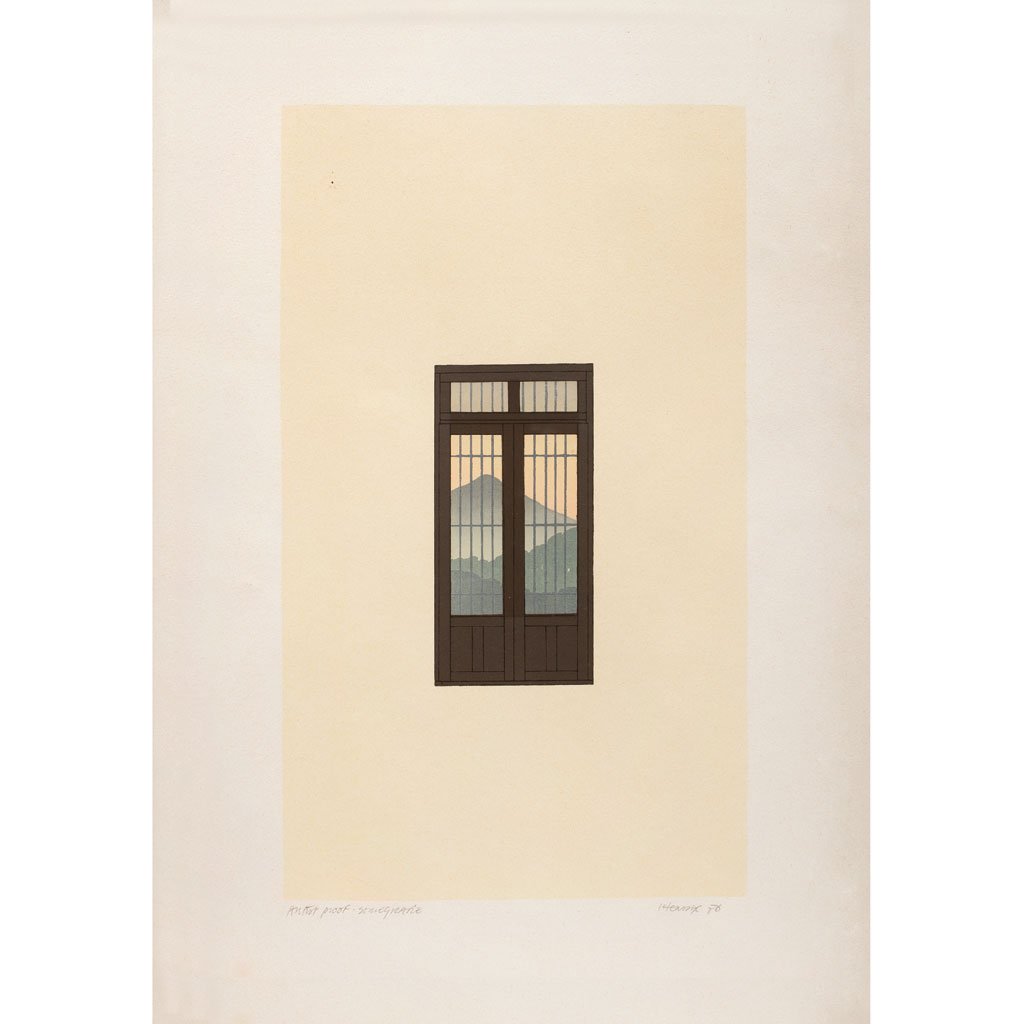 JAN HENDRIX, Ventana, Firmada y fechada 80, Serigrafa: JAN HENDRIX, Ventana, Firmada y fechada 80, Serigrafa Artist Proof, 37.3 x 22 cm