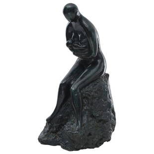 CAROL MILLER, Lady Madonna, Firmada y fechada 69,: CAROL MILLER, Lady Madonna, Firmada y fechada 69, Escultura en bronce 5 / 10, 59 x 26 x 33 cm