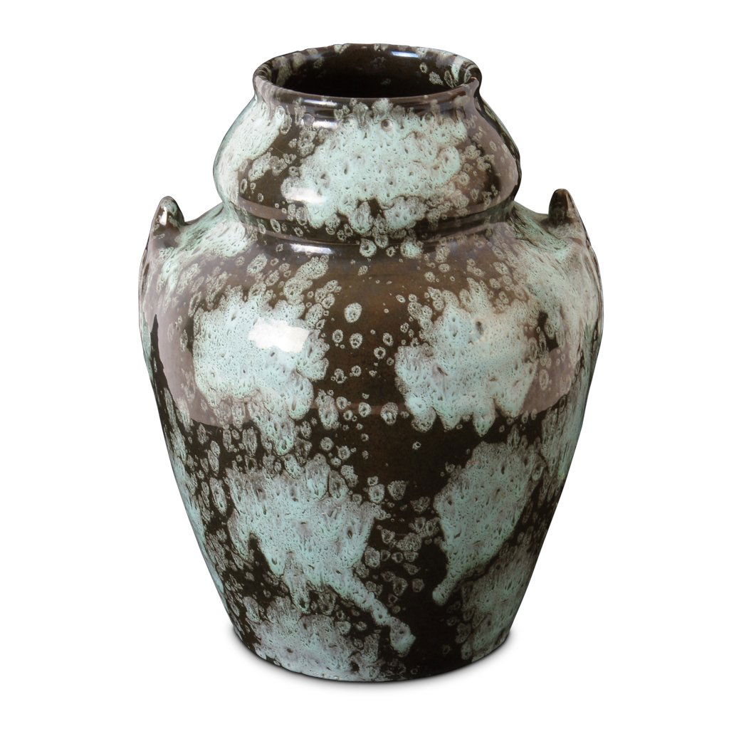 JarrÃ³n. Suecia. AÃ±os 20. Elaborado en cerÃ¡mica: JarrÃ³n. Suecia. AÃ±os 20. Elaborado en cerÃ¡mica Upsala-Ekeby Erick, color negro y turquesa. DiseÃ±o irregular.